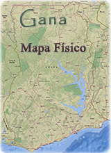 Mapa fisico Gana
