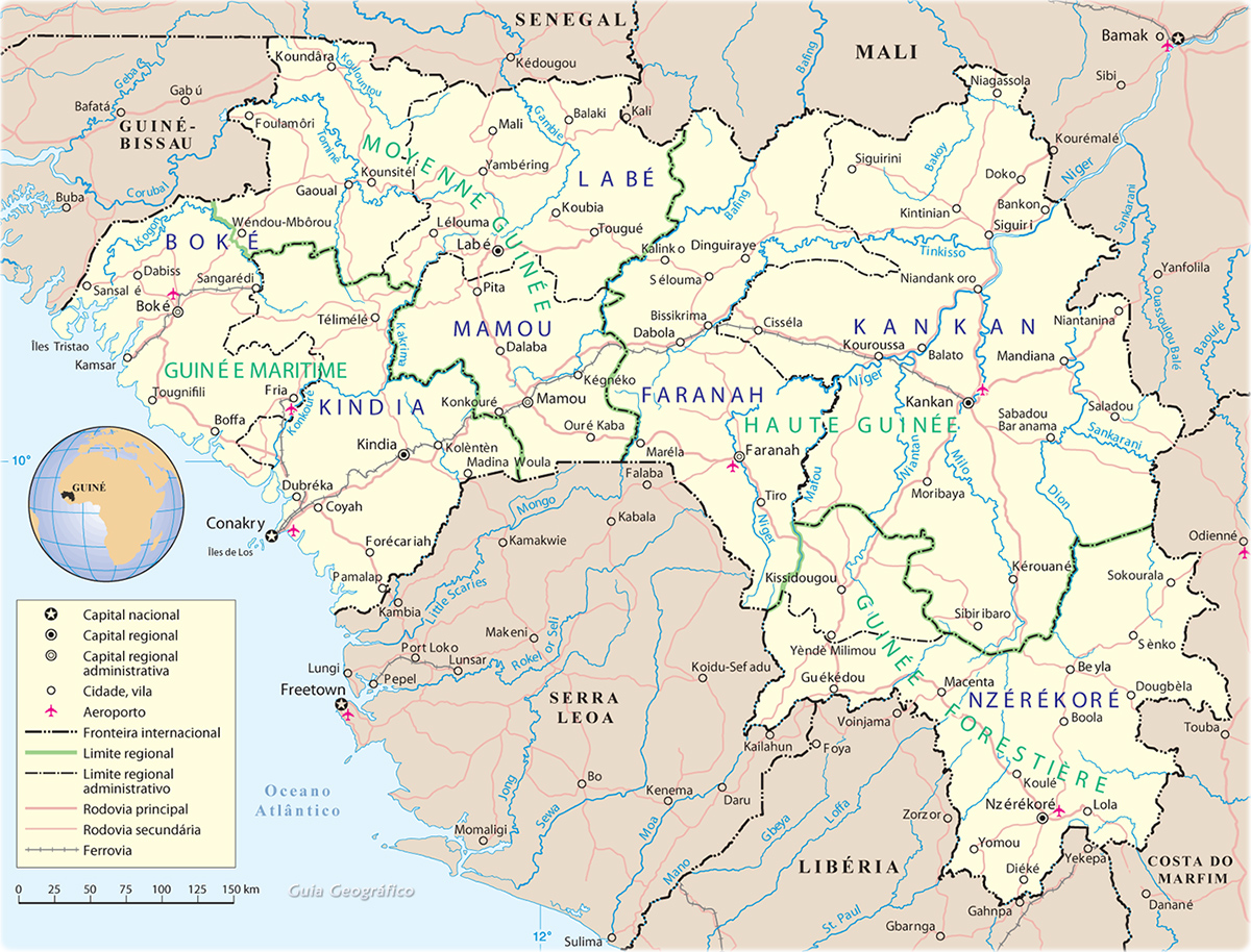 Mapa Guiné