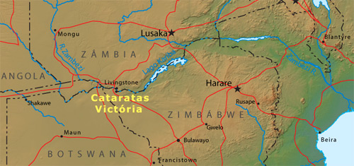Mapa Victoria Falls