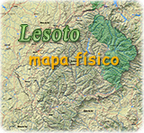 Mapa fisico Lesoto