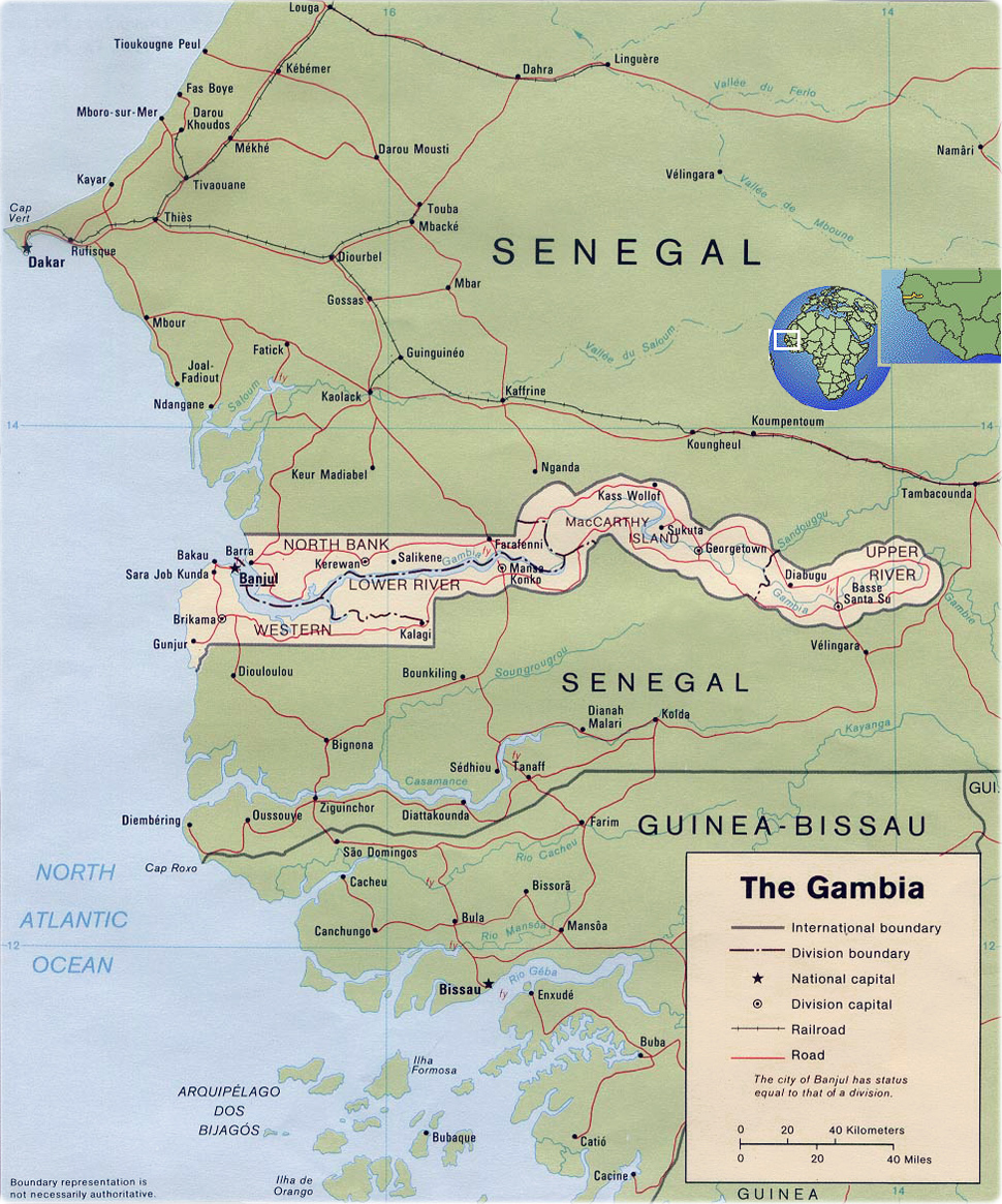 Mapa Gambia