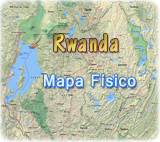 Mapa fisico Ruanda