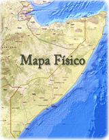 Mapa fisico Somalia